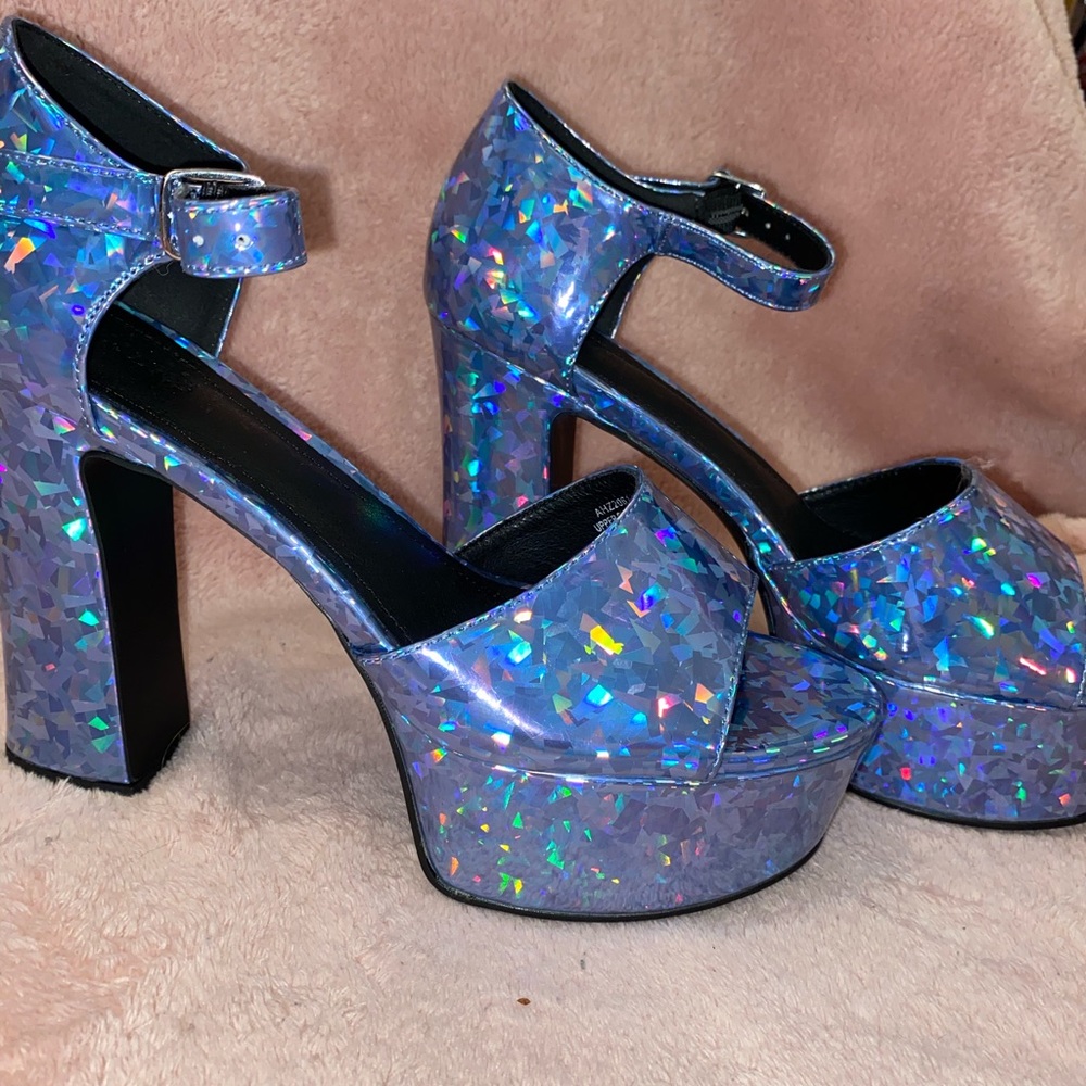 Crystal platform heels